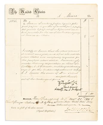 TAYLOR, ZACHARY. Group of 4 items, each Signed, Z. Taylor: Three Letters * Partly-printed Document.